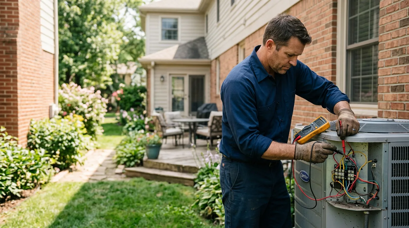 HVAC technician working near Millerton, OK